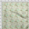 thumbnail image 4 of oneOone Rayon Olive Green Fabric Beach Dolphin With Dot Texture Craft Projects Decor Fabric Printed By The Yard 56 Inch Wide, 4 of 4