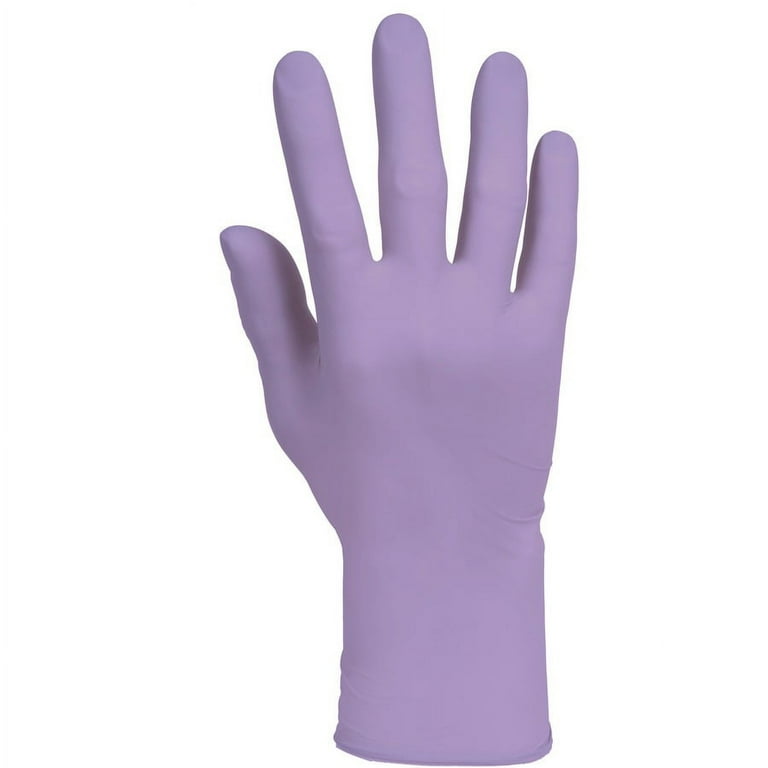 Halyard Health Lavender Nitrile Exam Glove, Powder-Free, Large