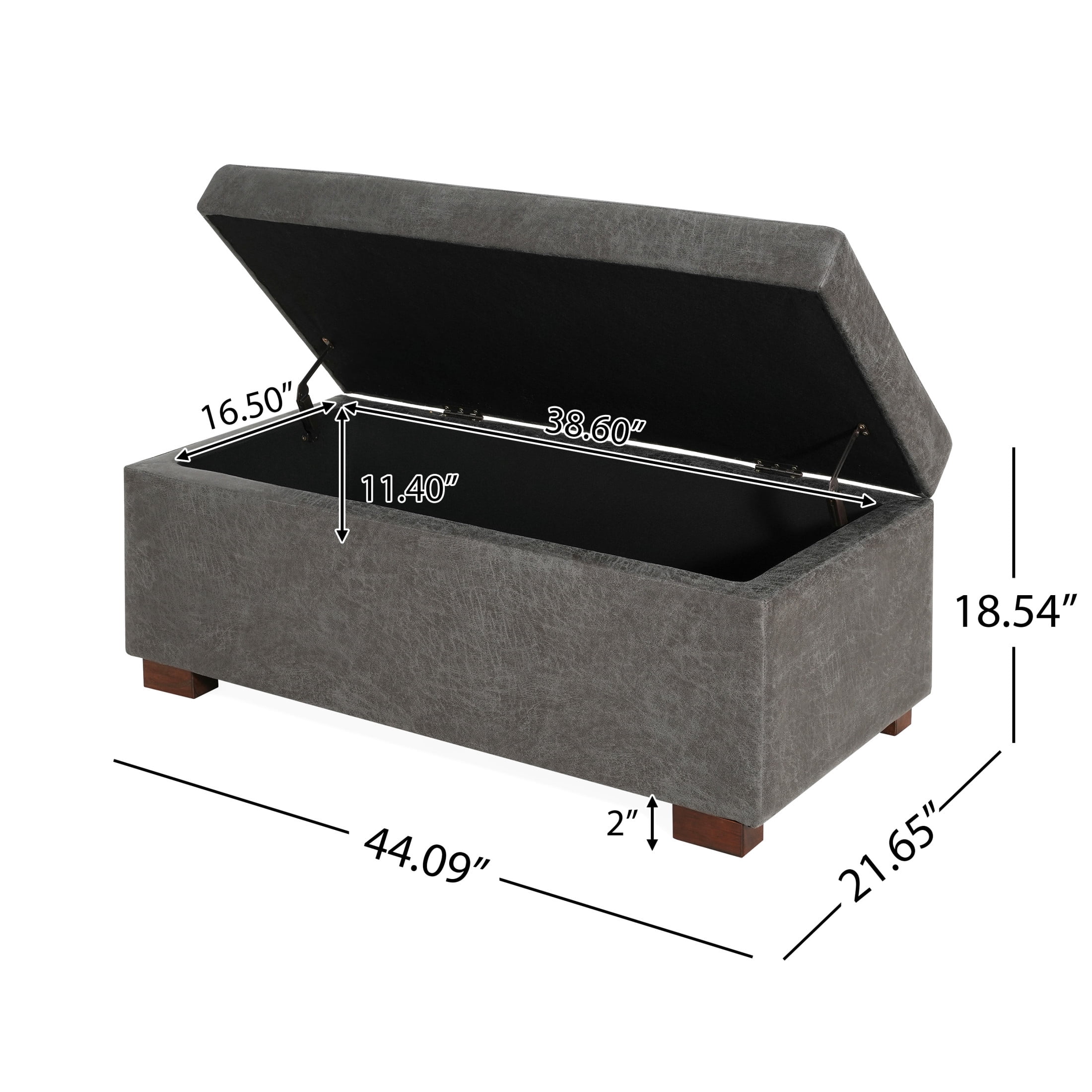 Christopher Knight Home Chenille Upholstered Storage Bench,  Lift-Top Ottoman for Entryway or Bedroom, Slate
