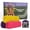 Rose & Purple & Bright Yellow, variant on African Net Sponge Authentic 3 Pieces with Storage Bag, African Exfoliating Net Sponge Washcloth, Exfoliating Body Scrubber Bath Sponge Bathing Accessories (Blue & Black & Golden)