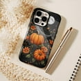 thumbnail image 6 of Halloween Pumpkin Moon Floral Stylish Phone Case for Women Men with Glitter Design Compatible with iPhone 11/12/13/14/15/16 (Pro Max/Plus), 6 of 9