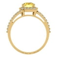 thumbnail image 4 of Clara Pucci 14K Yellow Gold 1.94ct Citrine Solitaire with Accents Ring, 4 of 8