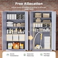 thumbnail image 4 of SOLAURA 72 inches Tall Metal Garage Storage Cabinets, Lockable Steel Storage Cabinet with Doors and Adjustable Shelves for Office, Home, Shops, Garage, Assembly Required, Cement Gray, 4 of 7