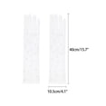 thumbnail image 2 of INSPIRE CHIC Women's Pearl Lace Gloves Female Full Finger Wrist Sleeves for Elegance Female Bridge Wedding Party Dating Prom Dress White4, 2 of 5