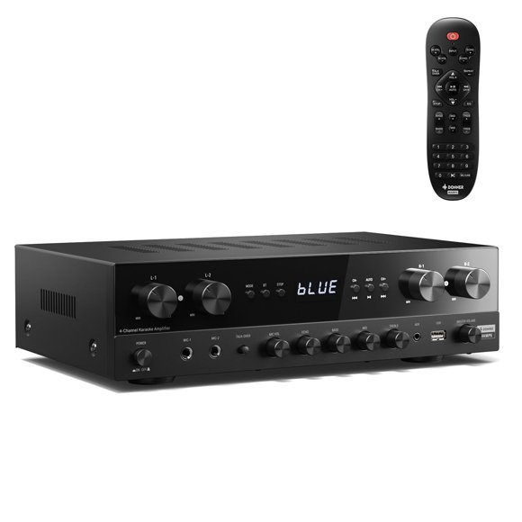 Receptor estéreo Donner 4 canales 1000W con Bluetooth 5.0