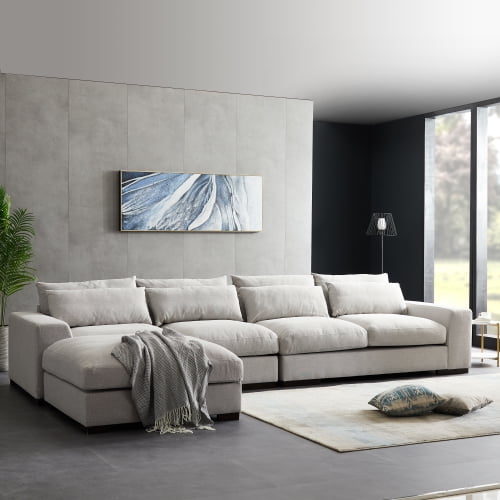 Leiln.Z Modular Split Sofa, Ottoman Fabric Sofa, Living Room Home Furniture Accessories - 3 sets, Gray - Walmart.com
