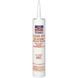 #66 CLEAR SILICONE ADHESIVE SEALANT, 11 OUNCE