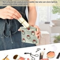 thumbnail image 6 of PU Leather Coin Purse Wallet Compact Water-Resistant Card Cases Money Organizers Christmas Wreaths and Red Bows, 6 of 7