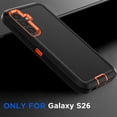 thumbnail image 6 of AICase For Samsung Galaxy S26+ Case Heavy Duty Shockproof Rugged Military Cover 3-layer Case,Orange/Black, 6 of 8