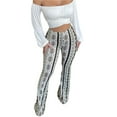 thumbnail image 3 of Merqwadd Women's High Waist Gypsy Comfy Yoga Ethnic Tribal Stretch Palazzo 70s Bell Bottom Fit to Flare Pants, 3 of 5
