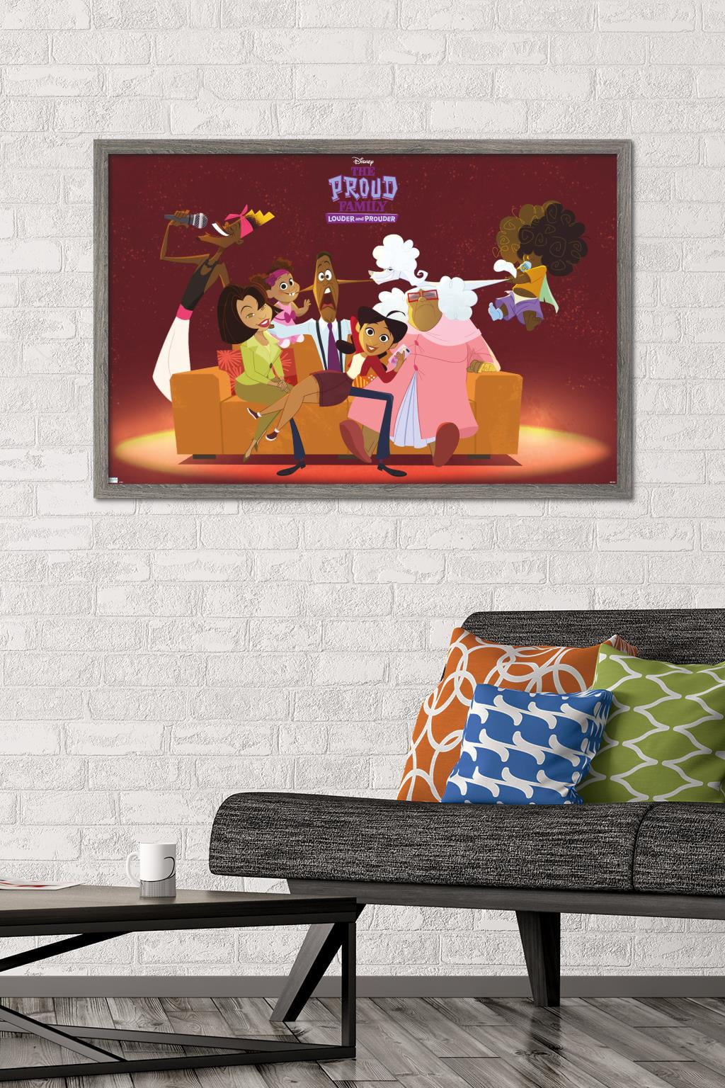 Disney The Proud Family Louder and Prouder - Family Wall Poster, 22.375" x 34" Framed