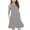 Grey, variant on ZHOGXU Kids Summer Lightweight Girls Sleeveless O Neck Solid Color A-Line Dress Back To School Casual Wear