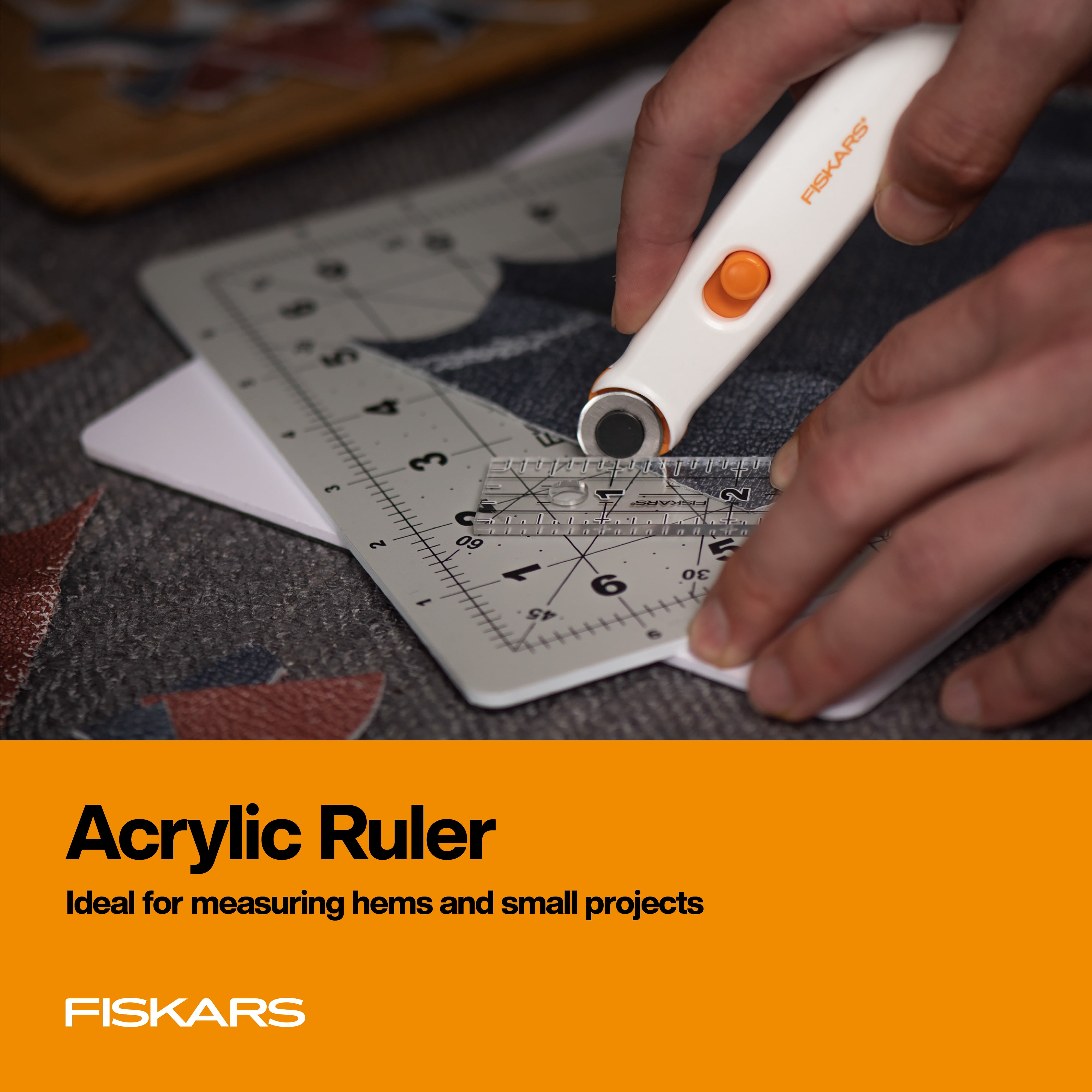 (3 pack) Fiskars Acrylic Sewing and Quilting Ruler with Gridlines, 1" by 6", Clear, 1 Count