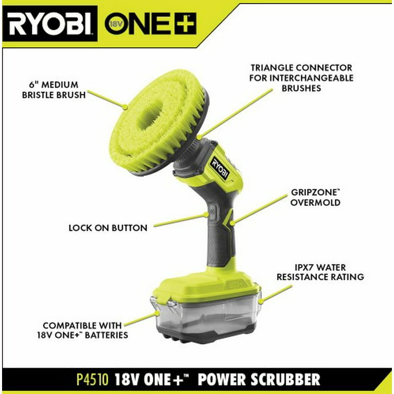 RYOBI ONE+ 18V Cordless Soap Dispensing Scrubber (Tool Only