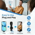 thumbnail image 7 of 2Pack Wireless Lavalier Microphones for iPhone iPad,Noise Reduction Professional Wireless Lapel Microphone,2 in 1 Cordless Recording Mic for Video Recording Interview Vlog YouTube Tiktok,FCC Approved, 7 of 7