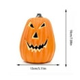 thumbnail image 2 of Cozival Halloween Jack O'Lantern Pumpkin Decoration, Light-Up Hollow Plastic Table Decor for Indoor Outdoor Fall Party, Spooky Centerpiece, 2 of 4