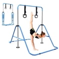 thumbnail image 2 of Ambifirner Professional Kids Gymnastics Equipment - Anti-Rust Steel Bar with Bear Rings & Rubber Grips, 51" Max Height, 2 of 10