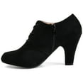 thumbnail image 3 of Journee Womens Leona Inside Zip Block Heel Booties, Widths Available, 3 of 10