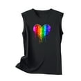thumbnail image 5 of TDYHUAO Rainbow Heart Tank Tops for Women Summer Crew Neck Sleeveless LGBTQ Shirt Casual Vacation Tanks Lesbian Tank Top, 5 of 5