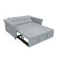 thumbnail image 3 of 3 in-1 Pull Out Couch Bed, Velvet convertible Sleeper Sofa Bed with Armrests Sofa Loveseat for Living Room, Bedroom, 3 of 6