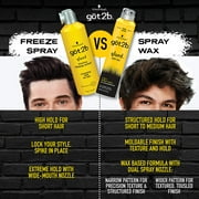 got2b Glued Spray Wax, 2-in-1 Dual Hair Spray Nozzle for Flexible Texture & Hold, 8 oz