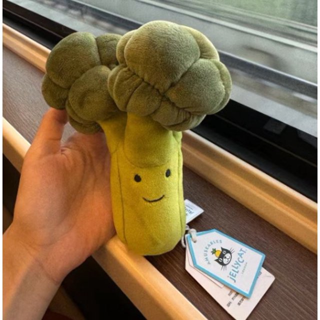 Jellycat-muñeco de peluche Original de frutas y verduras, muñeco de uva de felpa, plátano, maíz, guisante, cereza, juguete cómodo