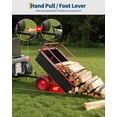 thumbnail image 5 of Heavy-Duty 750 LBS Capacity Poly Dump Cart - Quick-Release Dumping, 10" Tires, 15 Cubic Feet Steel Trailer for Garden, Yard & Towing Behind Lawn Mower, 5 of 7