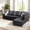 BK-Right-Sofa without Ottoman, variant on MAYEERTY 103.5" Modular Sofa, 3-Piece Sectional Couches for Living Room, Faux Leather Sofa Set with Ottoman, Black(Right)