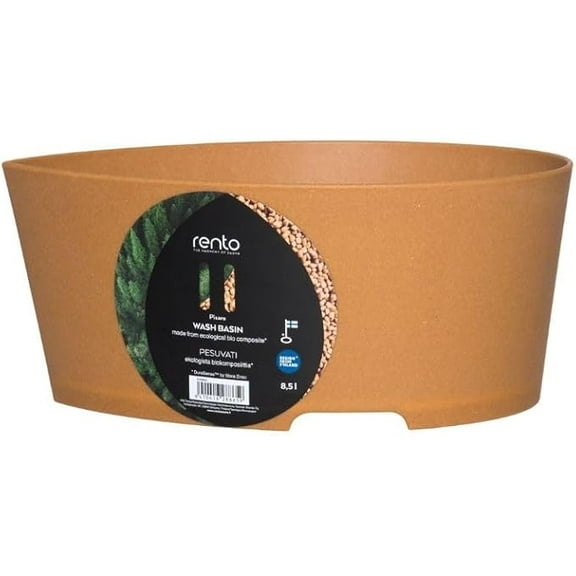 Rento Pisara Sauna Basin, Sauna Basin, biocomposite, Recyclable, 8.5L (Natural)