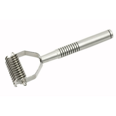 - Professional Pet Grooming Undercoat Shedding Dematting Rake, 12 Teeth Wide