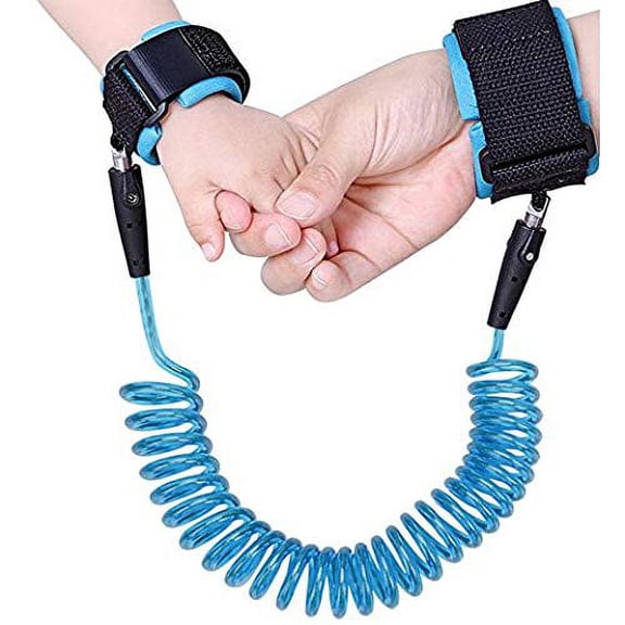 Anti Lost Safety Wrist Link Child Safety Harness Strap Rope Leash Walking Hand Belt Band Wristband(1.5m Blue)