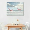 thumbnail image 2 of BCIIG Flamingo Painting Wall Art,  Canvas Print, Modern Home Decor, Bathroom, Bedroom, Living Room, Office 16x12in, 2 of 6