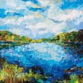 thumbnail image 3 of Vertentes, Jeanette 12x12 Black Modern Framed Museum Art Print Titled - Lakeside, 3 of 5
