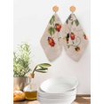 thumbnail image 2 of Ladybugs Eucalyptus Kitchen Dish Towels for Drying Dishes Set of 2, Spring Botanical Leaves Retro Waffle Weave Microfiber Hand Tea Bathroom Towels Quick Dry & Absorbent Towel 12x12, 2 of 7