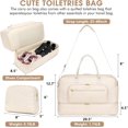thumbnail image 3 of Large Women Travel Duffle Bag - Carry on Overnight Bag Weekend Travel Duffel Tote Bag Yoga Gym Bag with Wet Pocket Toiletry Weekender Overnight Bag for Travel Business Trips Sport Hospital Black, 3 of 7