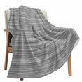 thumbnail image 6 of Fleece Blanket Retro Gray Striped Blankets, Soft Cozy Warm Flannel Throw Blanket, Vintage Turquoise Texture Pattern Blanket for Bed Couch Sofa,40x50In, 6 of 9
