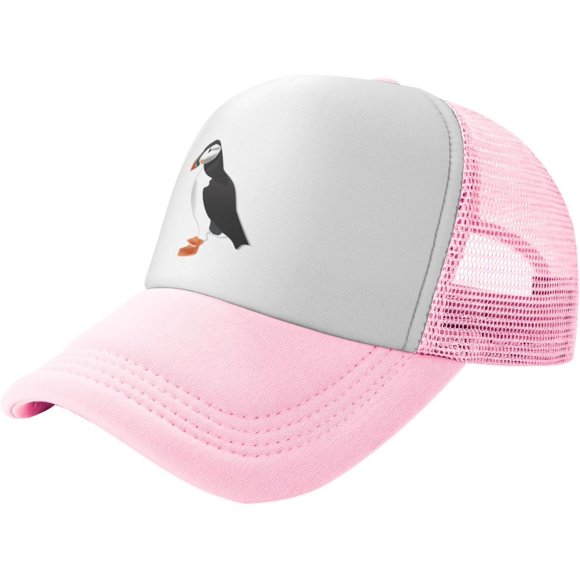 Puffin Bird Mesh Back Trucker Cap Baseball Cap