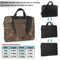 thumbnail image 6 of YFYANG 14 inch Universal Laptop Bag Oxford Cloth Laptop Sleeve, Multi-functional Brown Vintage Floral Texture Notebook Computer Messenger Bag Handbag, 6 of 8