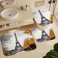 thumbnail image 6 of Eiffel Tower in Autumn Shower Curtain Sets Non-Slip Rugs Bath Mat Toilet Cover U Shaped Mat 4 Pcs, 6 of 8