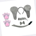 thumbnail image 2 of Conjunto de disfraz de elefante para niños, decoración de Halloween para fiestas de cosplay 5 piezas, 2 of 9