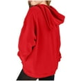 thumbnail image 6 of Teen Boys Hoodies Kids Red Hoodie Long Sleeve Casual Basic Pullover Sweatshirt Hoodie Fall Winter Clothes Girl Clothes 14-15 Years, 6 of 6