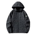 thumbnail image 2 of KIHOUT Men's Lightweight Softshell Jacket Hooded Water Resistant Winter Hiking Windbreaker Jackets, 2 of 4