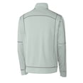 thumbnail image 3 of Men's Cutter & Buck  Gray Fresno Grizzlies  Clique Helsa Performance Half-Zip Knit Pullover, 3 of 3