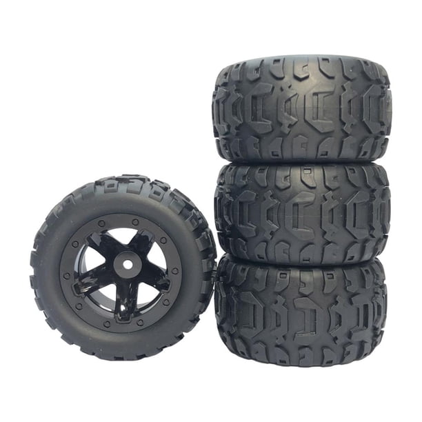 4 neumáticos para coche RC de 1/16, 1/12 y 1/14, repuesto para vehículo con motor de oruga. HBX negro