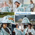 thumbnail image 5 of Coastal Seahorse Cooling Blanket,Lightweight Breathable Summer Throw Blanket with Double Sided Cold Effect,Ocean Nautical Starfish Seashells Coral Picnic Blankets Bed Sheet for Hot Sleepers 60"x80", 5 of 8