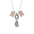 thumbnail image 2 of Delight Jewelry Silvertone Golf Club Bag Multi-Colored Crystal Mom Charm Necklace, 2 of 5