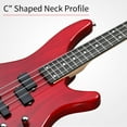 thumbnail image 6 of Ktaxon 4 String Electric Bass Guitar 44in Full Size Bass Kit with Closed SS Pickups, 20W Amp, Dark Red, 6 of 14