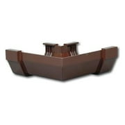Amerimax T1503 Gutter Miter, Contemporary, Vinyl, Brown, 5-In. - Quantity 1
