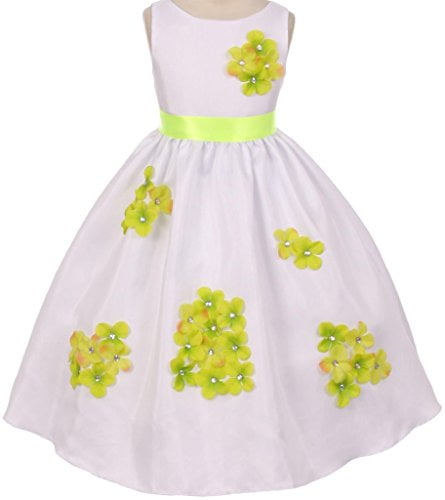 lemon flower girl dress