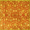 thumbnail image 1 of Ahgly Company Machine Washable Indoor Square Persian Yellow Traditional Area Rugs, 5' Square, 1 of 4